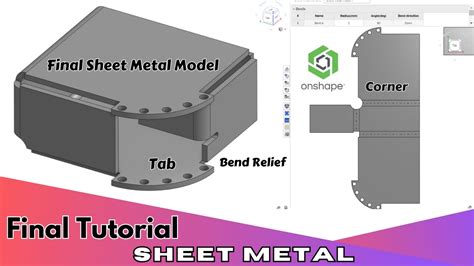 onshape bend sheet metal|sheet metal edges onshape.